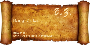 Bary Zita névjegykártya
